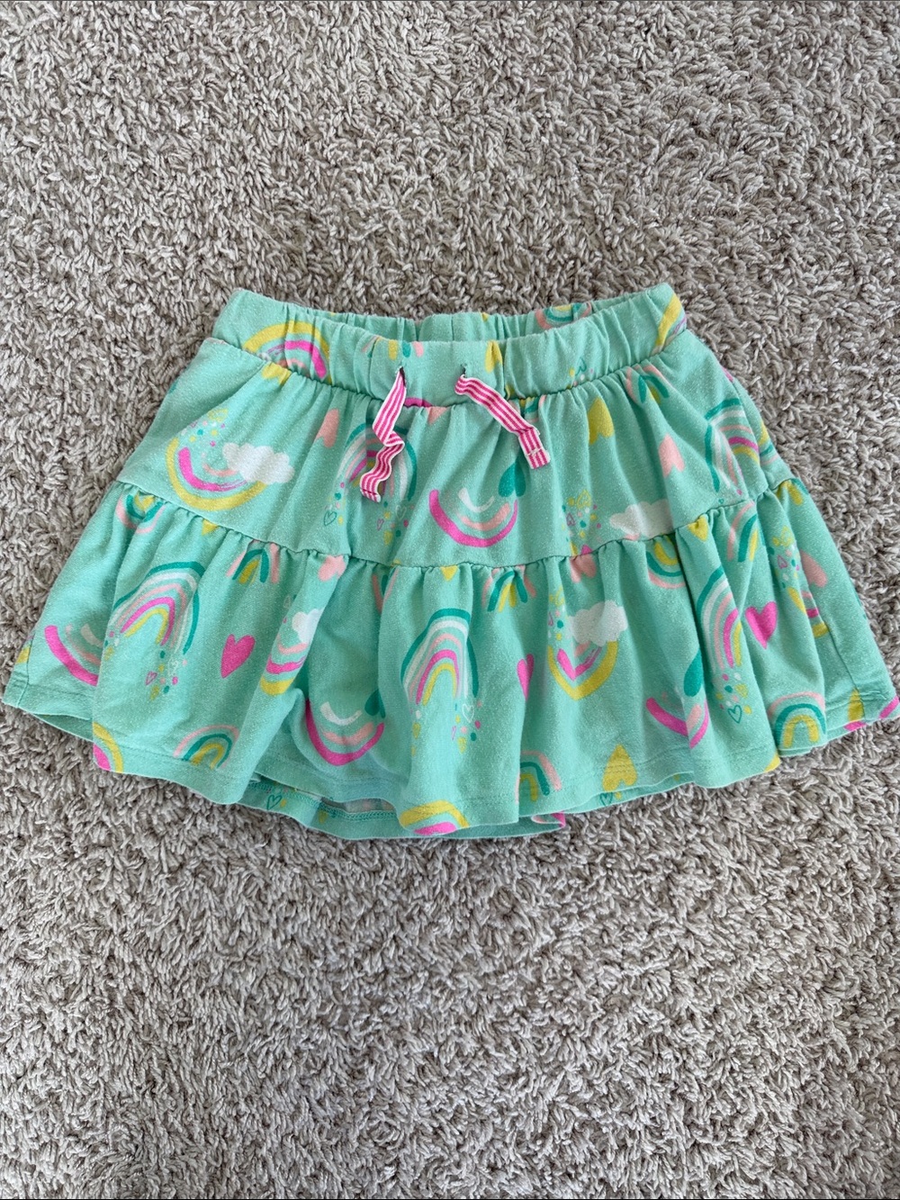 Girls Aqua Rainbow Skort